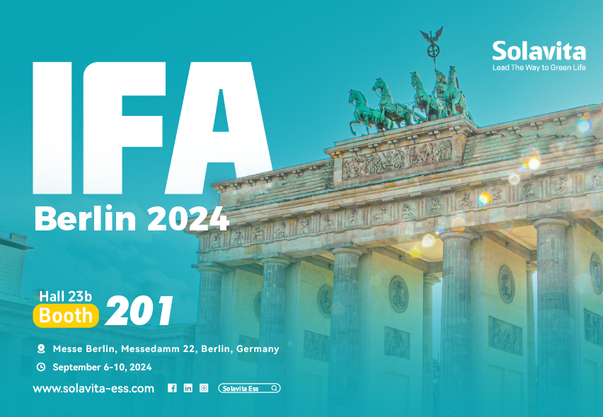 2024 IFA Berlin expo Werbebanner, das die Zeit, den Ort und die Standnummer der Ausstellung angibt